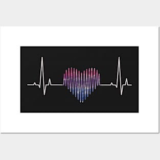 Bi heartbeat Posters and Art